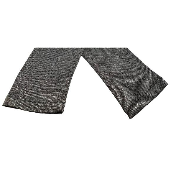 CALVIN KLEIN LONG SLEEVE ROUND NECK BLOUSE, WOMENS, L, SILVER TOP, WHITE BOTTOM - Picture 8 of 8